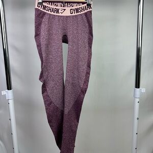 Gymshark Flex Seamless Leggings Plum Marl Pink Waistband Small